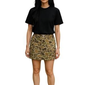 Vans Sidewalk Printed Cargo Skirt Camo Khaki Green Brown – Size XL – NWT